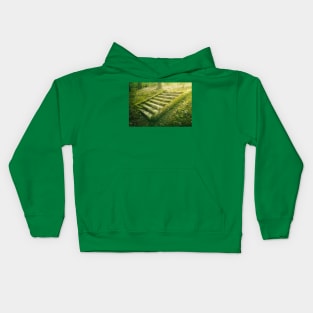 green moss stair steps Kids Hoodie